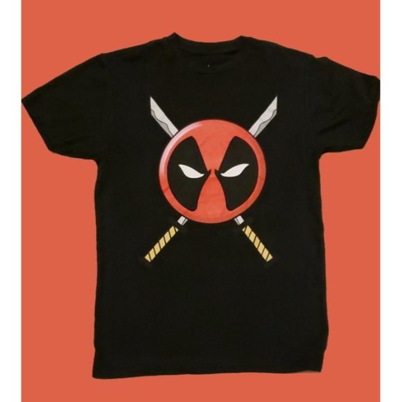 Marvel Deadpool Logo with Swords T-shirt - Picture 1 of 3
